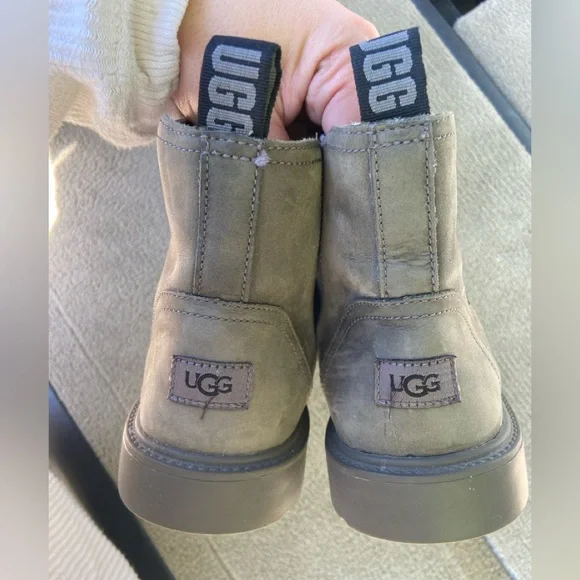 UGG Bolden Weather Boots SZ 5 Green Grey Chelsea Boot Round Toe Slip On 1112455K - Picture 5 of 8
